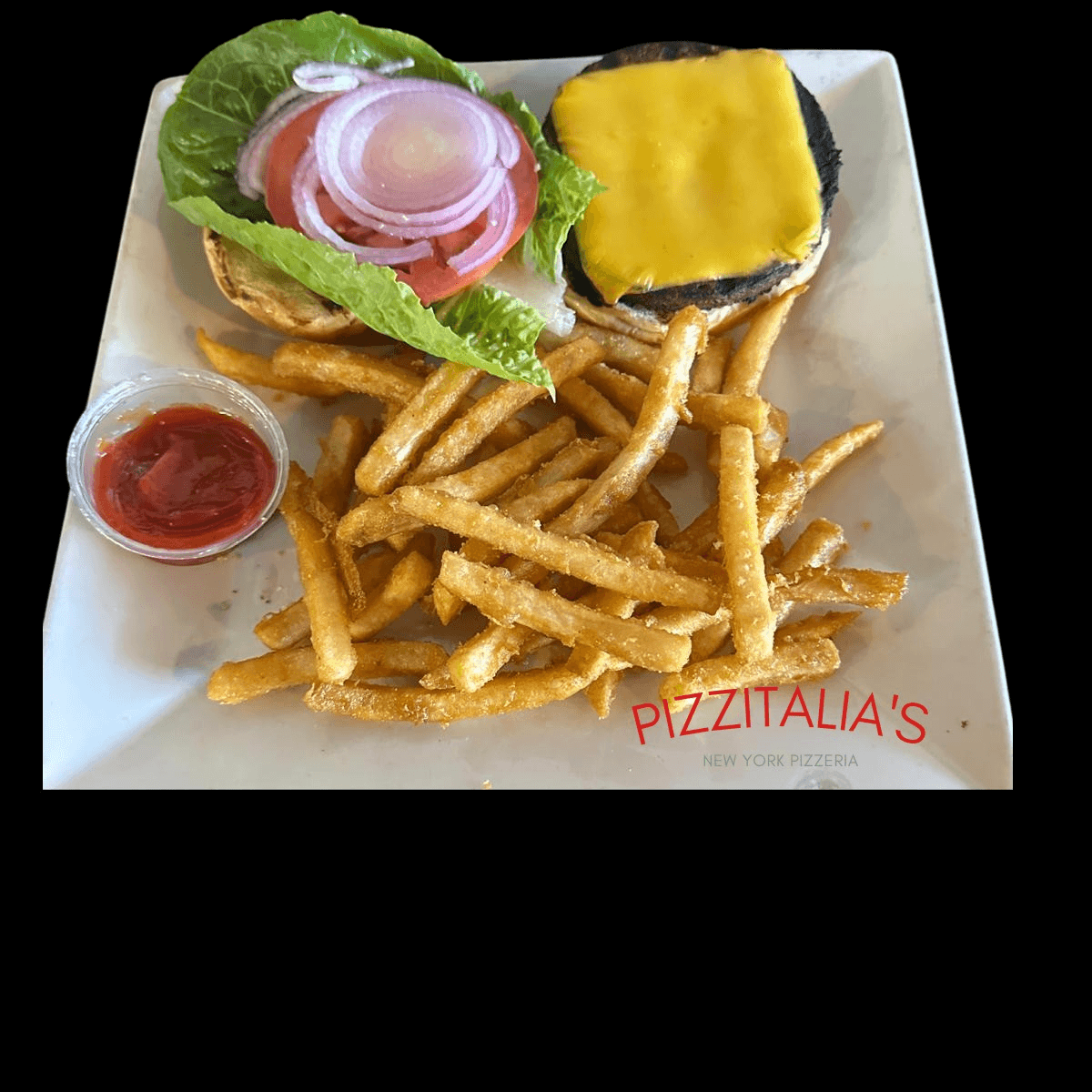 Veggie Burger & Fries.