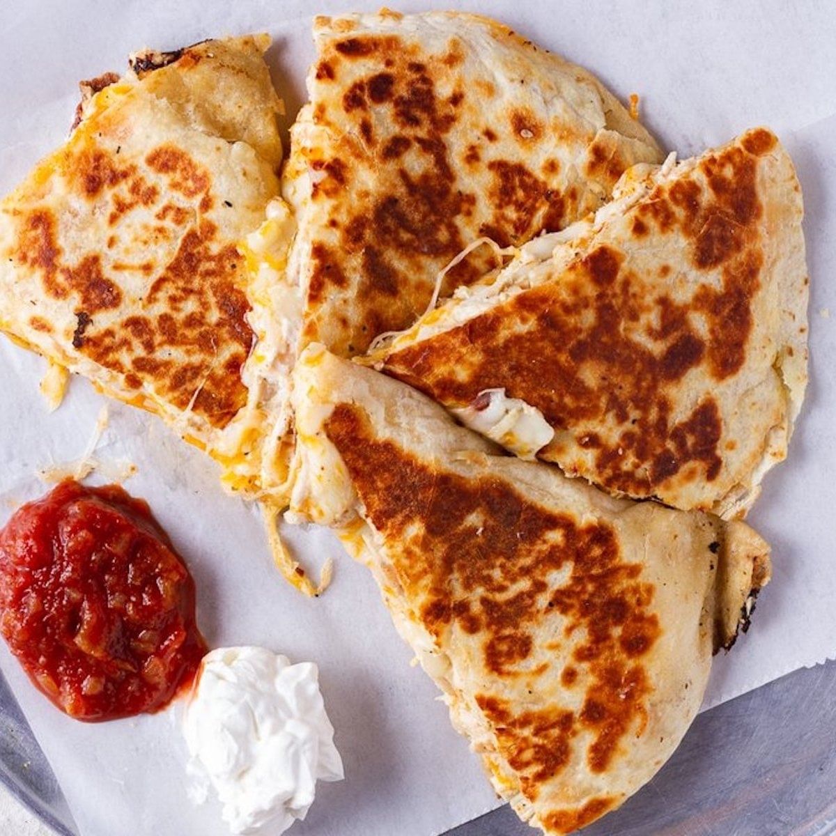 Chicken & Crab Quesadilla.