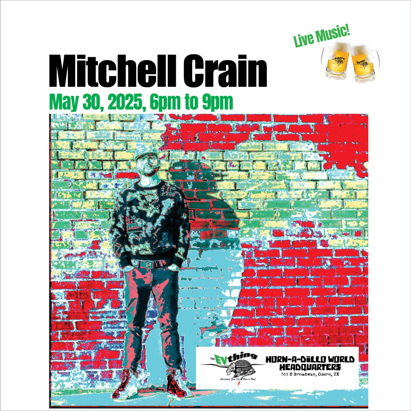 Mitchell Crain LIVE! Friday, 5/30 6-9PM