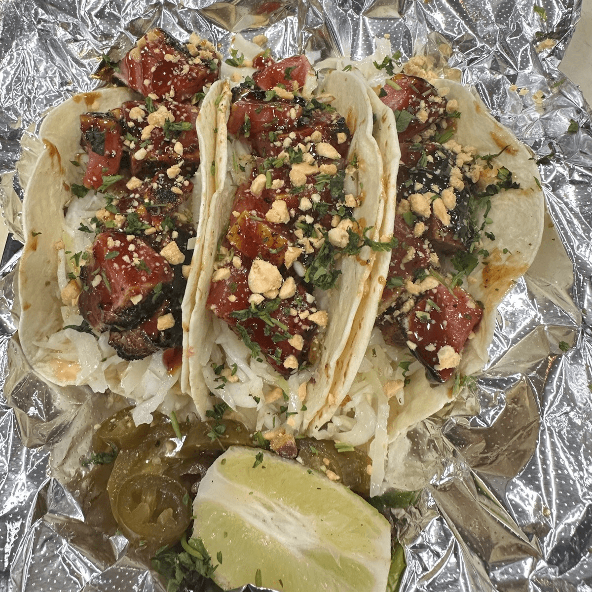 Blackened Tuna Tacos.