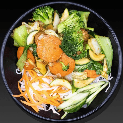 Stir-fried Vegetarian Noodle Bowl