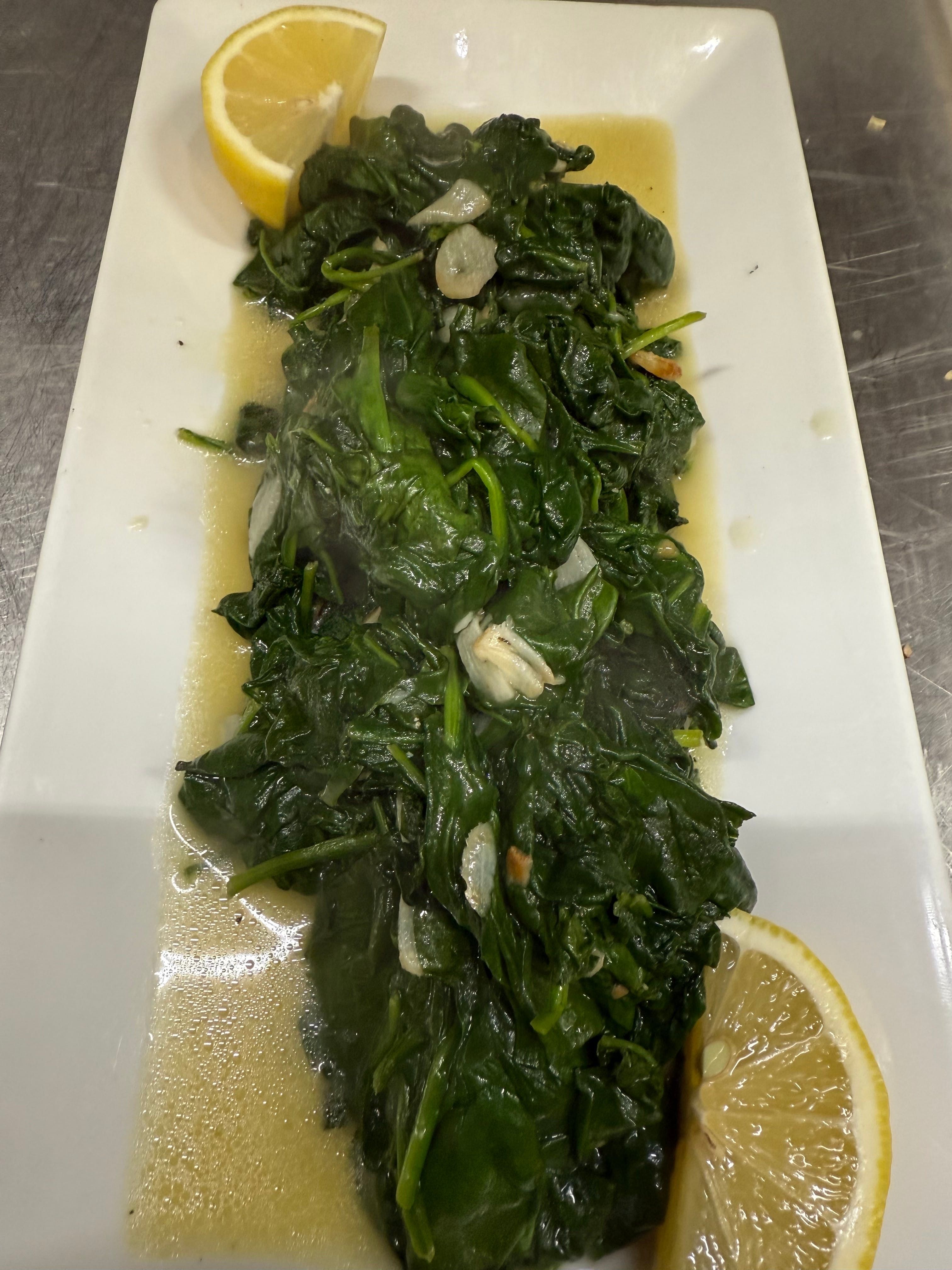 Sauteed Spinach.