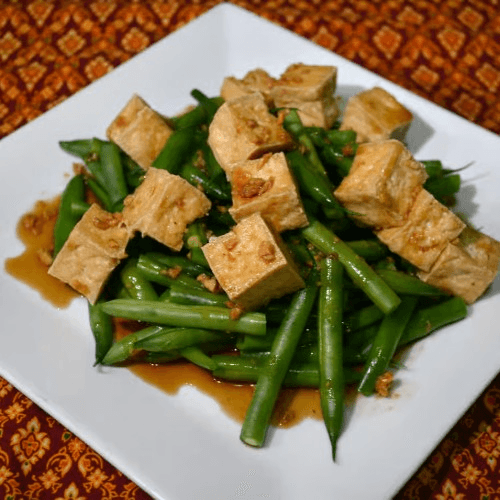 Green Beans Tofu Salad.