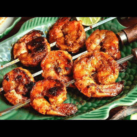 Smoked Masala Shrimp.