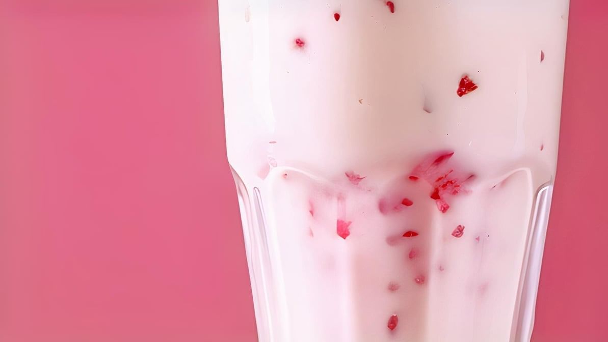 Iced Pistachio Rose Latte.