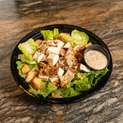 Caesar Chop Salad with Chicken.