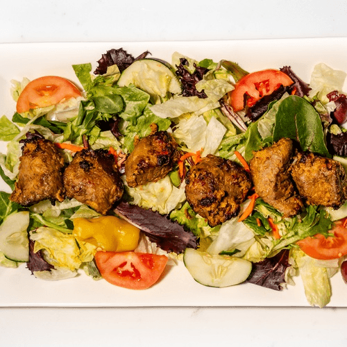 #4 Lamb Kabob Salad.