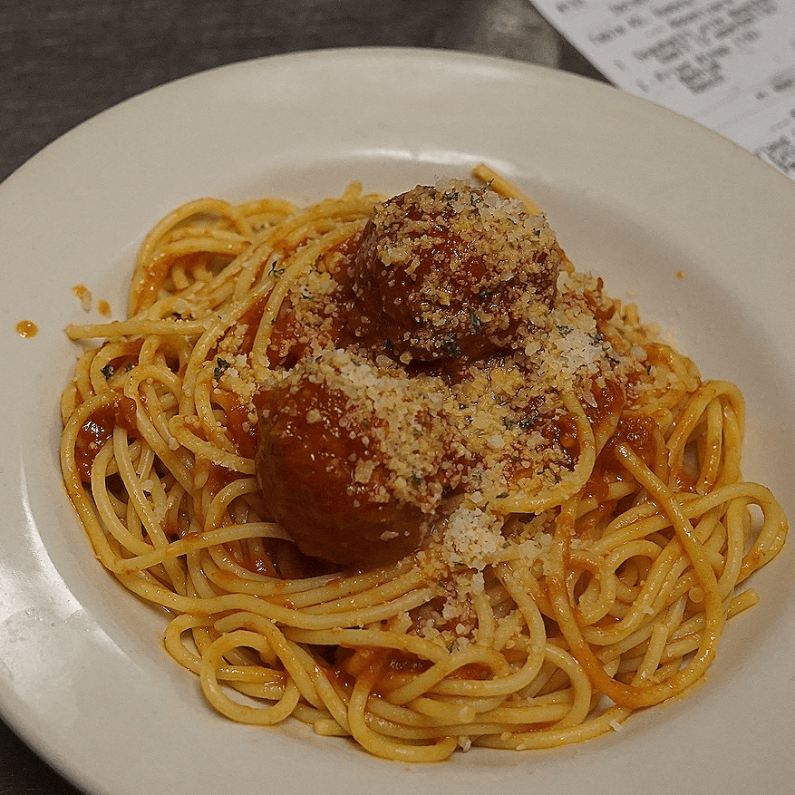Small Spaghetti with Meatballs.
