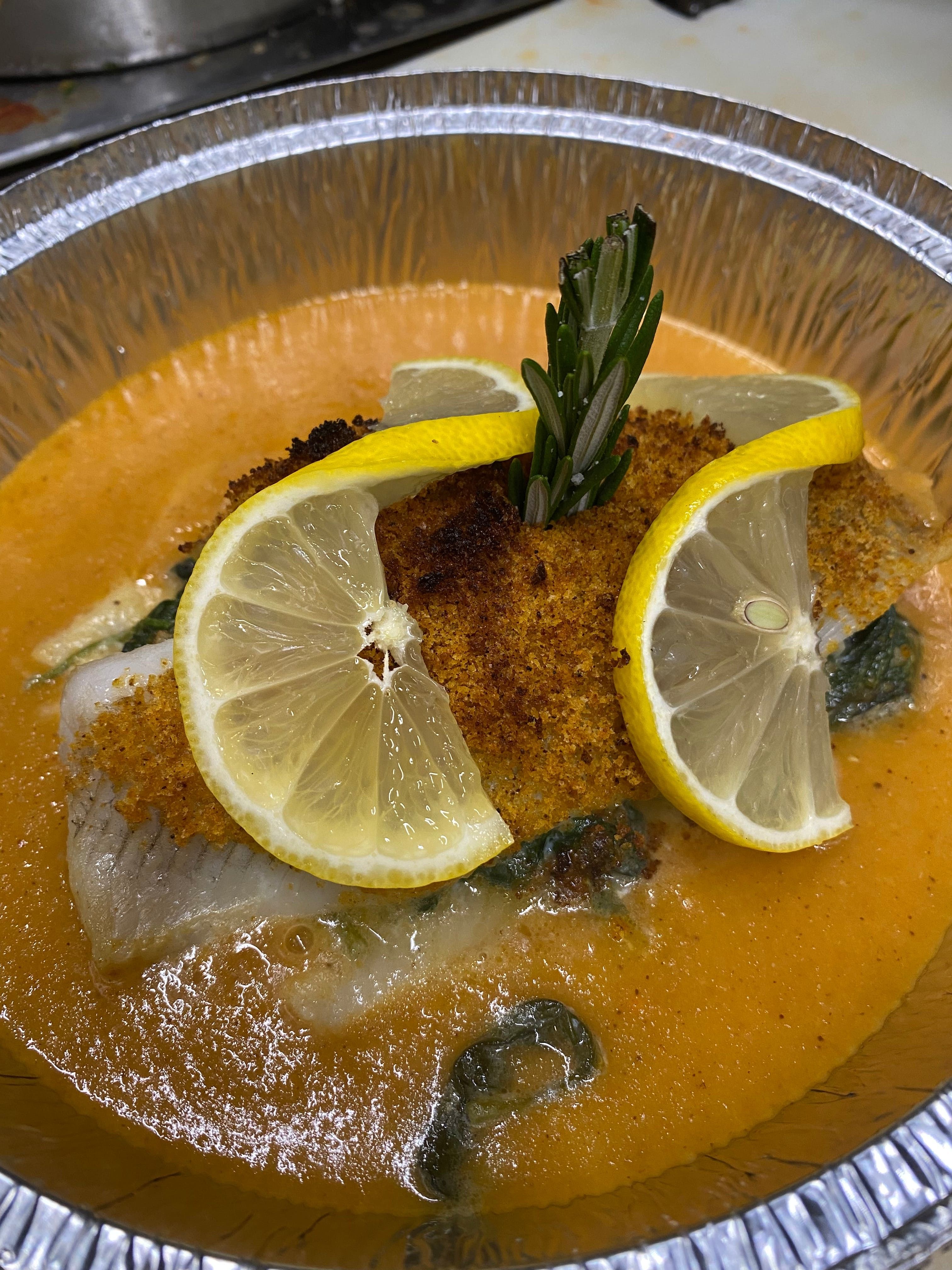 Flounder Florentine.