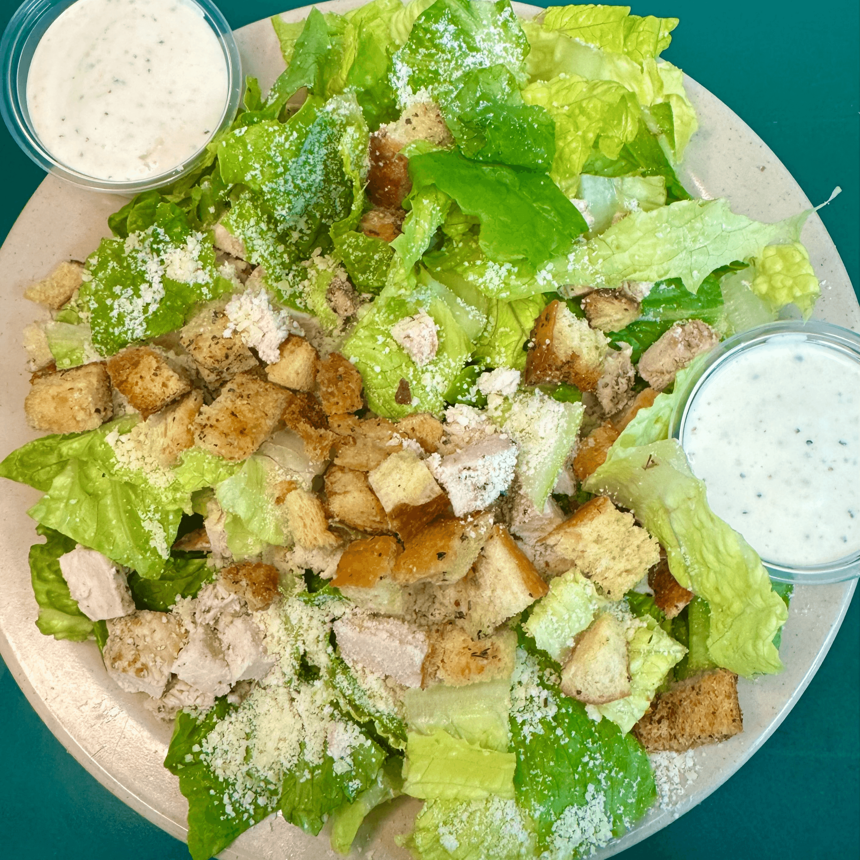 Chicken Ceasar Salad.