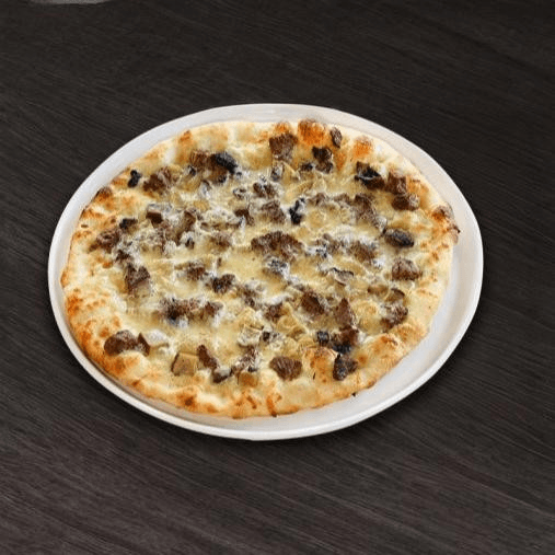 12" Steak & Mushroom Pizza.