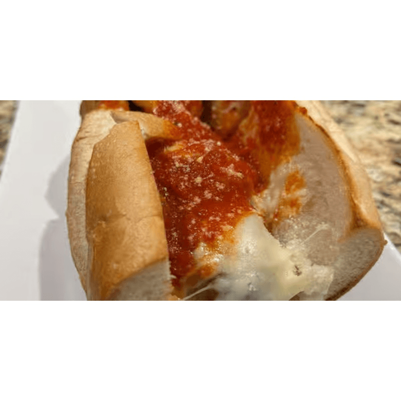 Meatball Parmigiana Hot Sub.