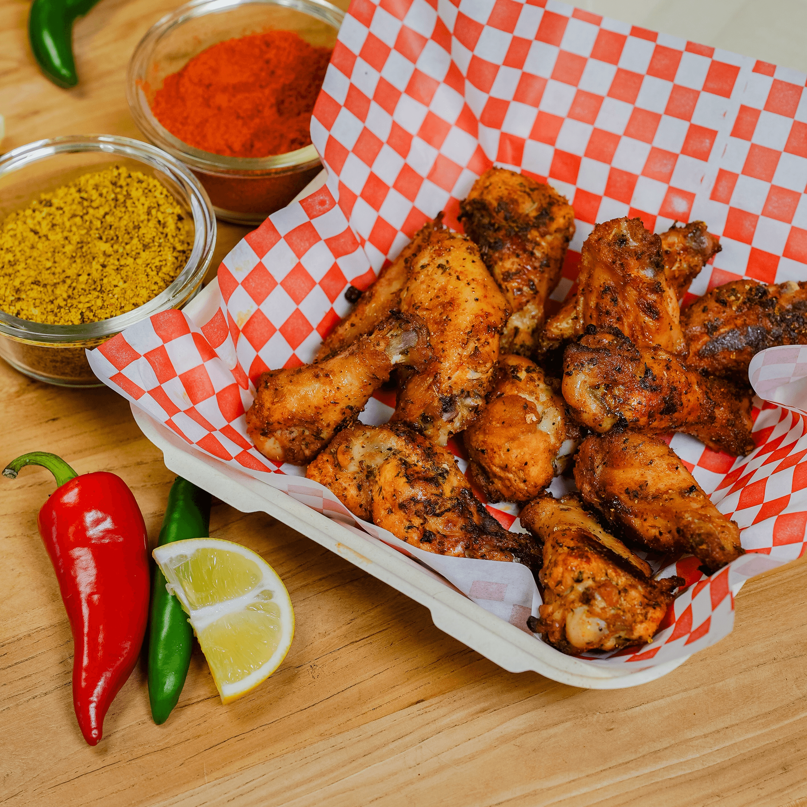 Spicy Lemon Pepper Wings.