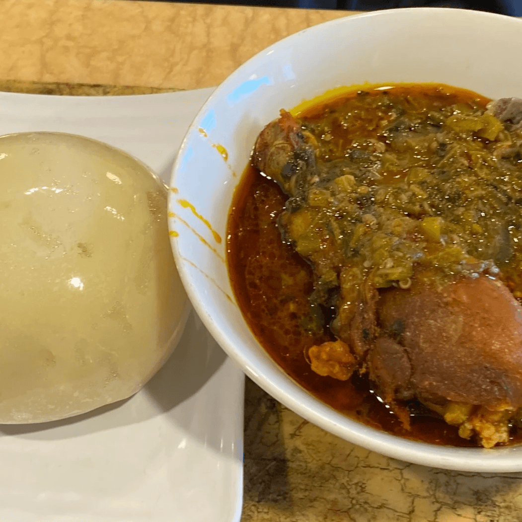 Fufu and Egusi Alone.