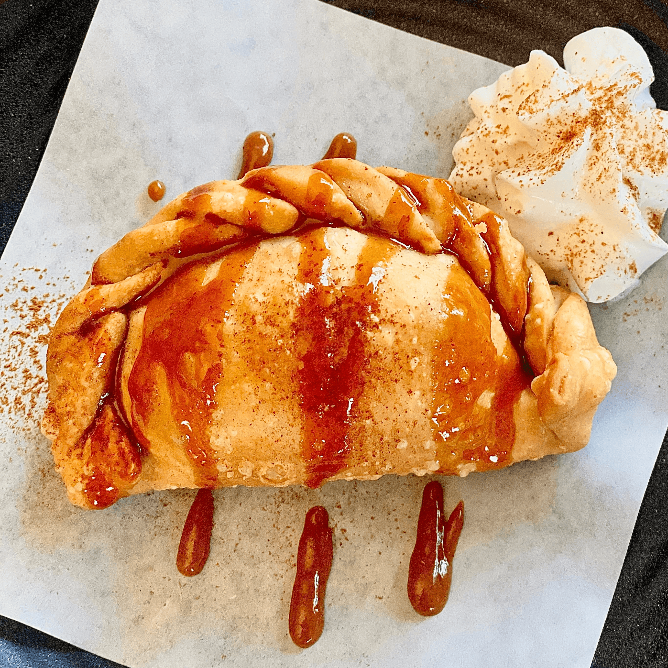 Pumpkin Spice Cheesecake Empanada.