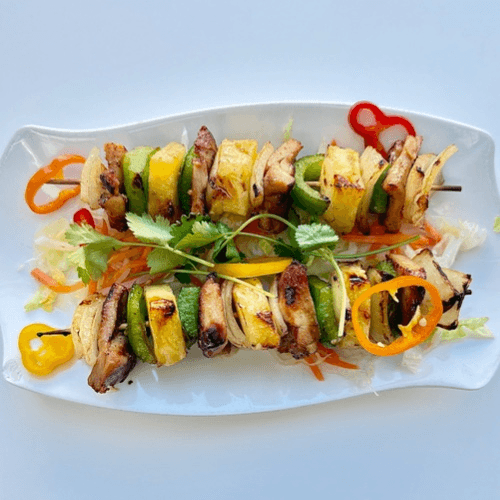 Hawaiian Chicken Skewers.