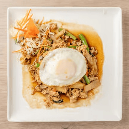 Crispy basil chicken.