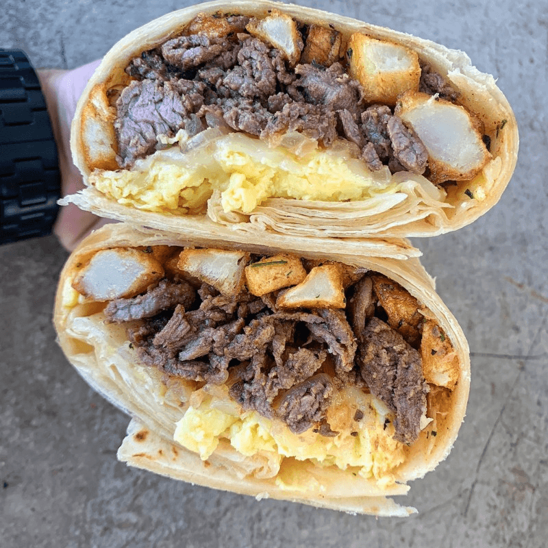 Steak & Eggs Burrito.