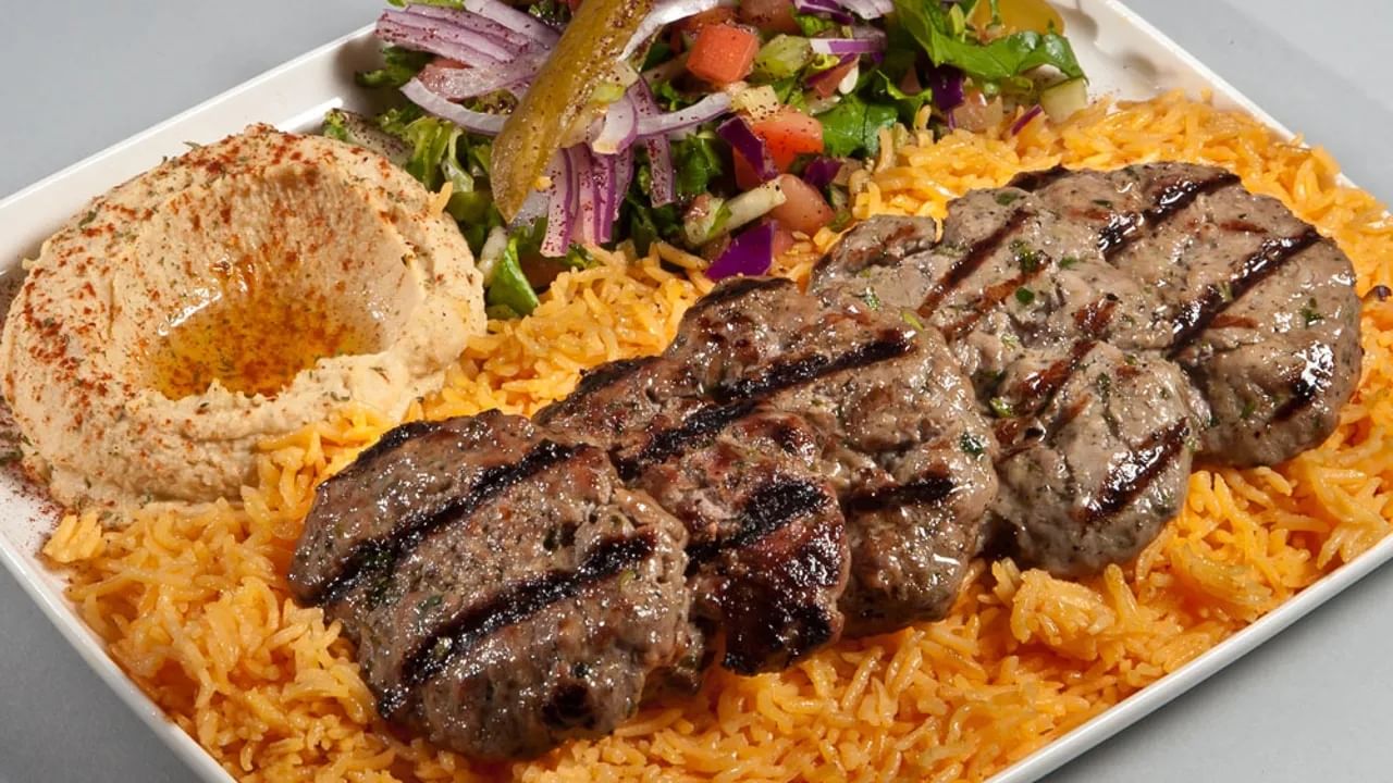 Beef Kefta Kebab Entree.