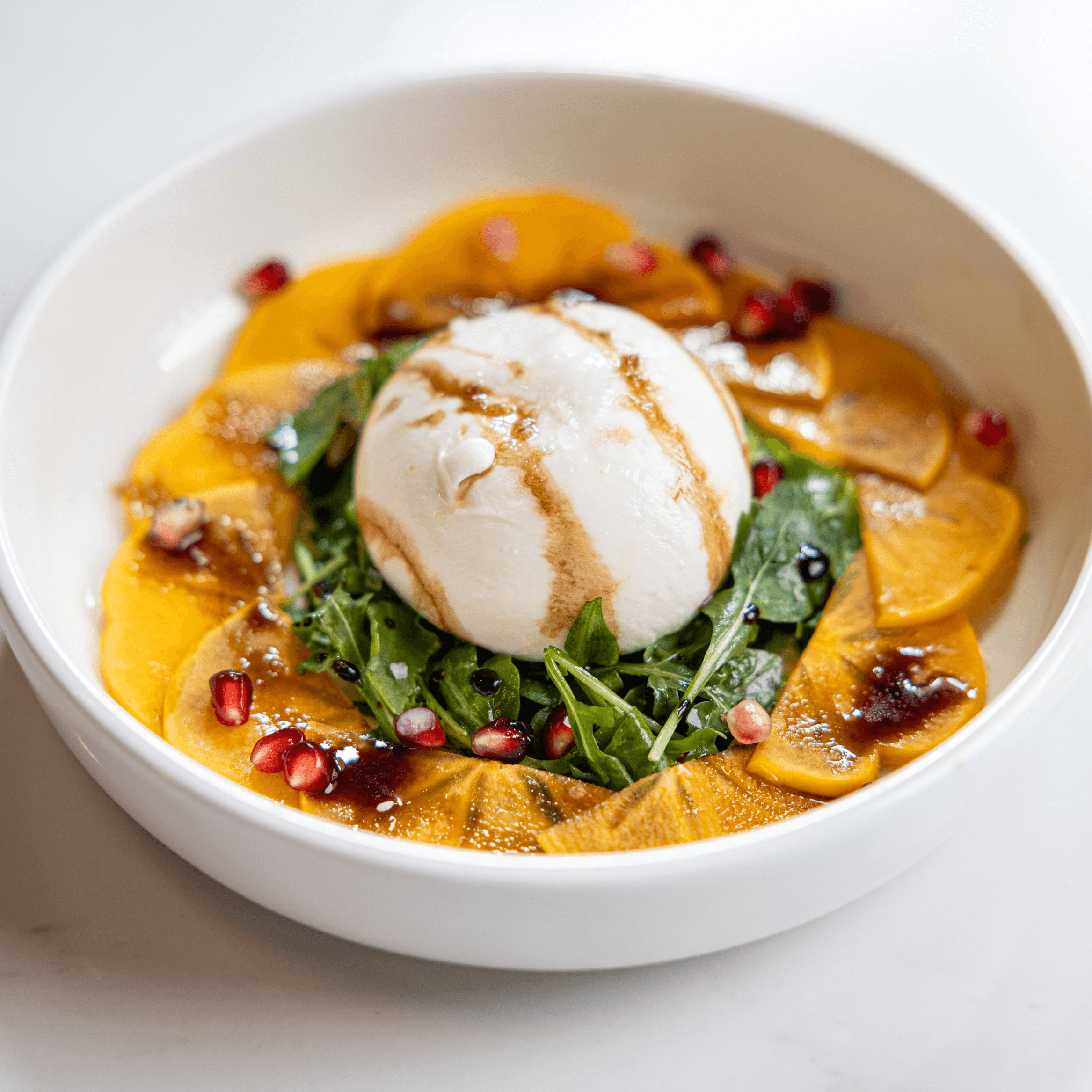 Burrata, Persimmon & Pomegranate.
