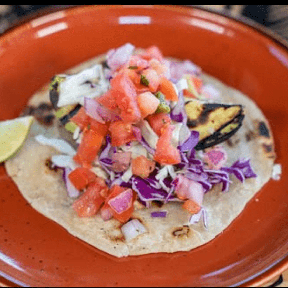 Grilled Avocado Taco.