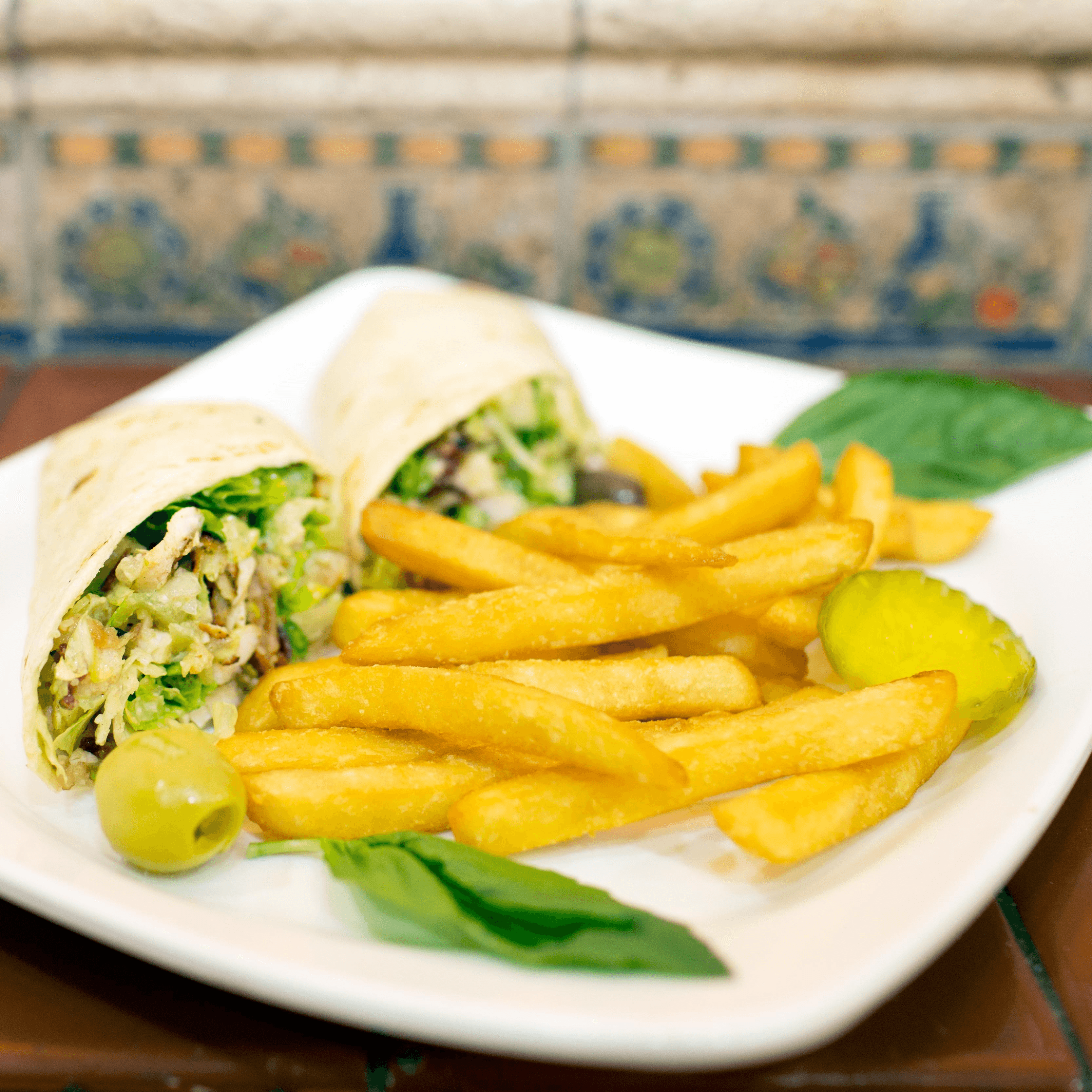 Grilled Chicken Ceaser Wrap Deluxe.