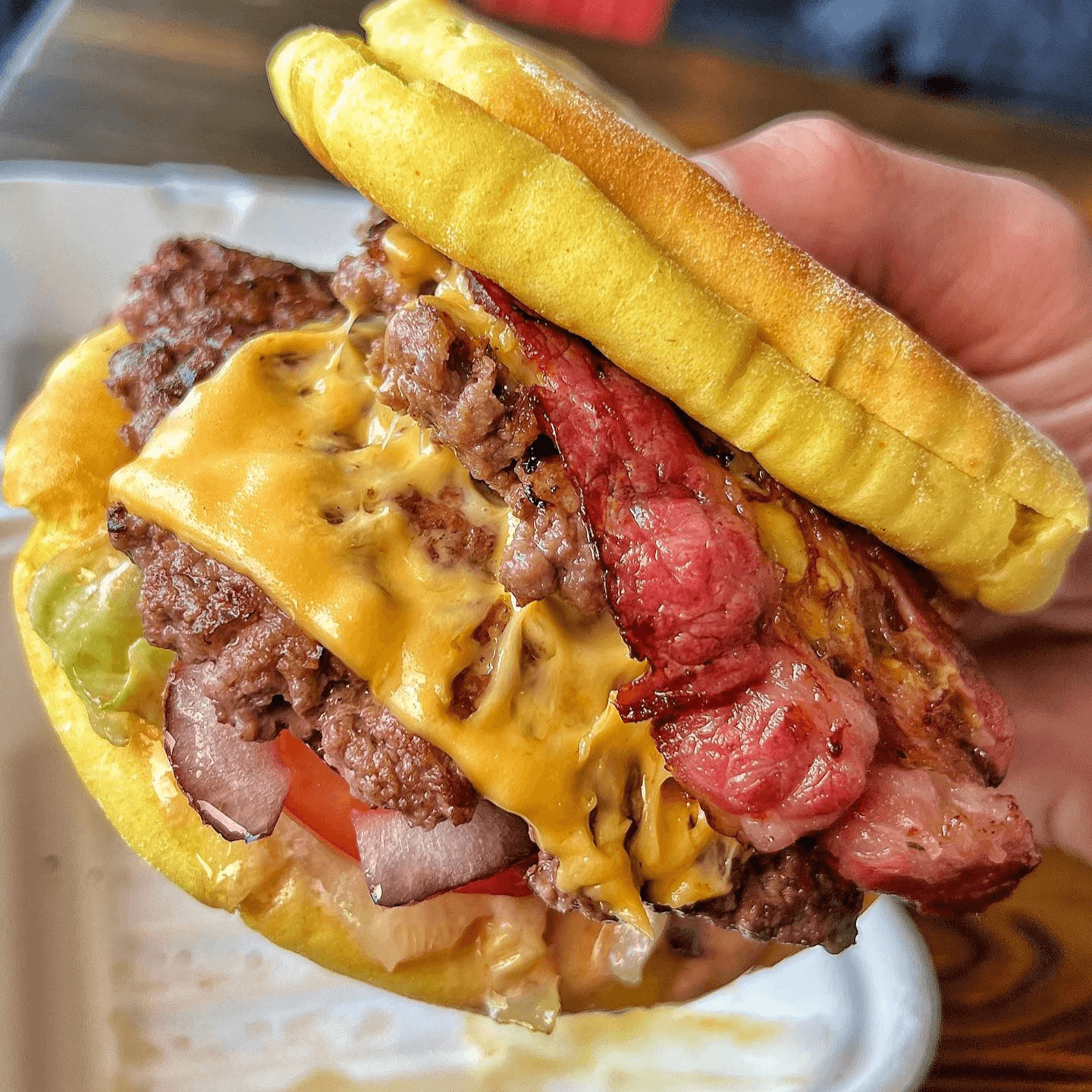 Angus Grilled Cheese Pita Burger
