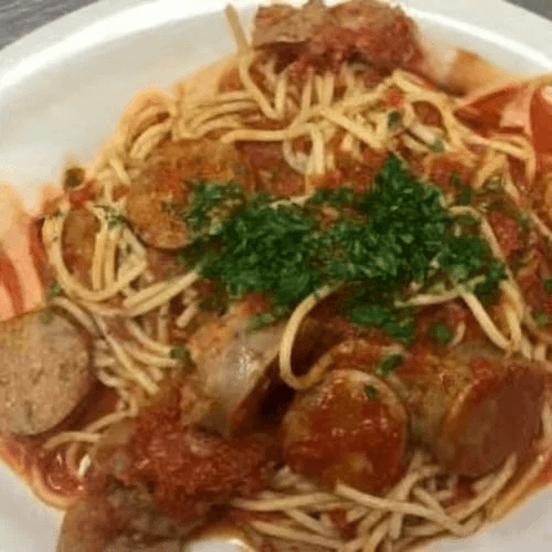 Spaghetti with Sausage Pasta.