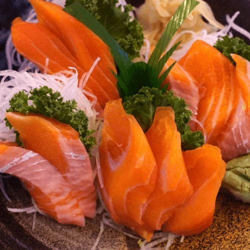 Salmon Sashimi.