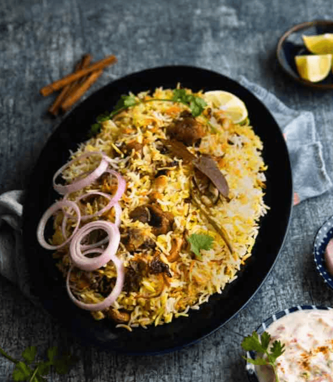 Goat Dum Biryani.