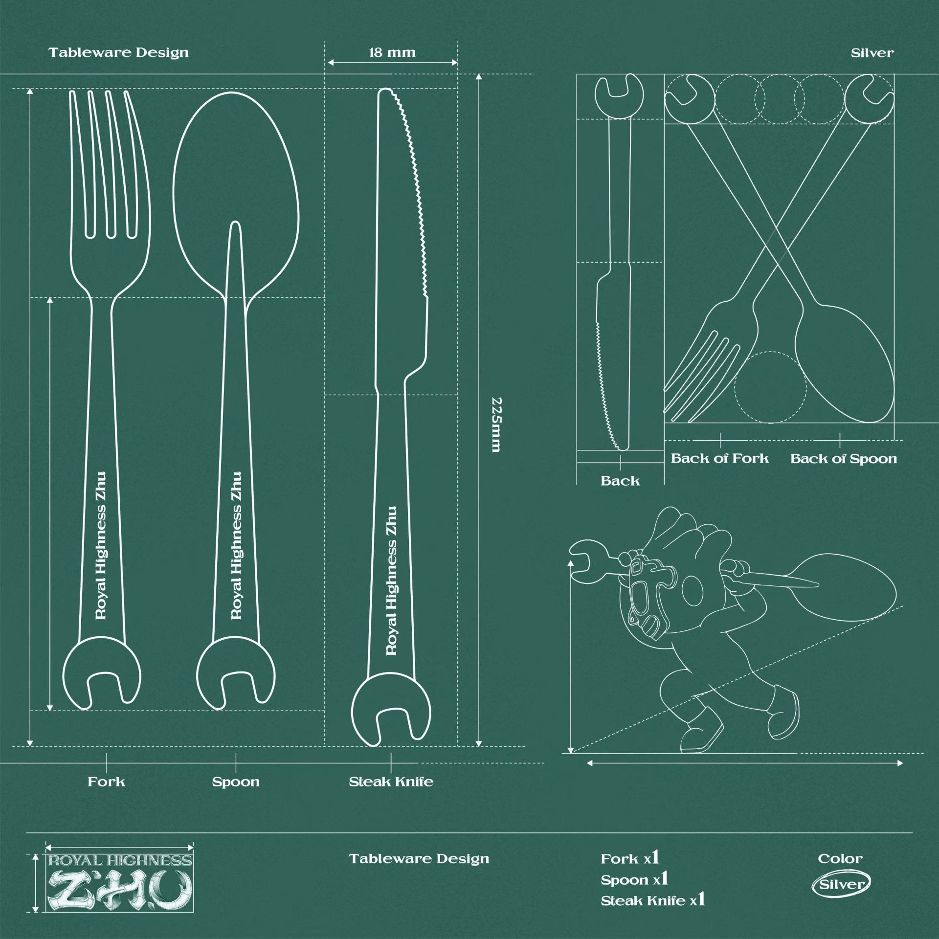 Explorer Treasure Knife Fork & Spoon Adventure 宝藏探险刀叉勺.