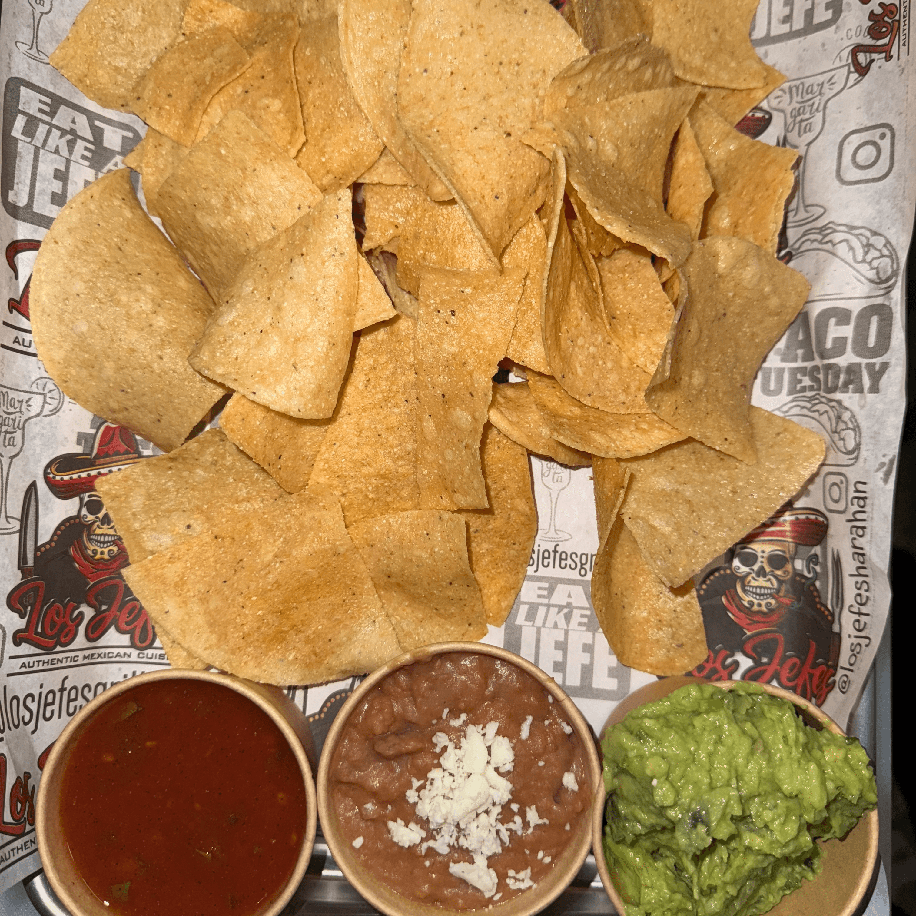 Trio of chips & dip.