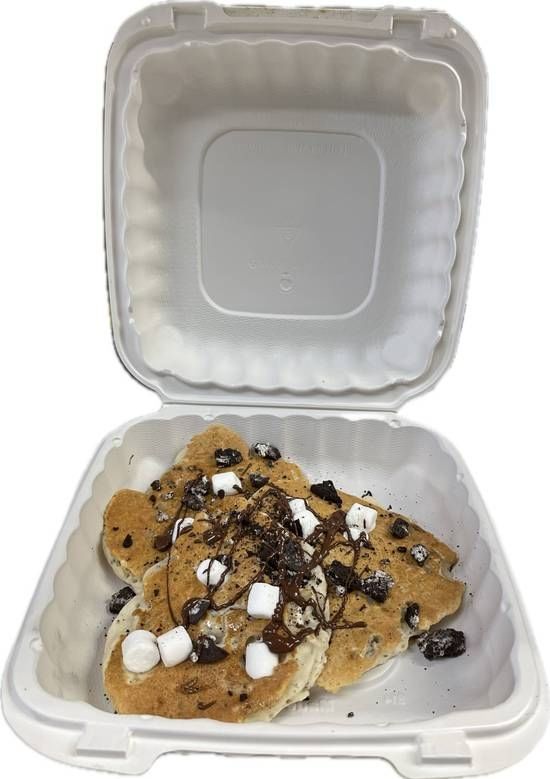 Cookies and Cream Marshmallow Pancakes.