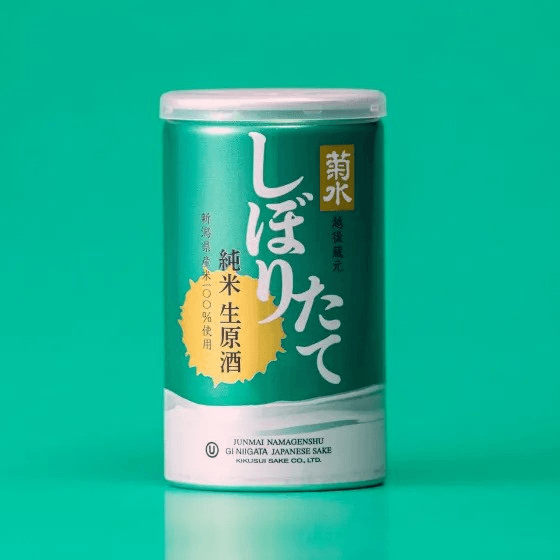 Kikusui Junmai Nama Genshu sake small Can 菊水　純米生原酒　缶.