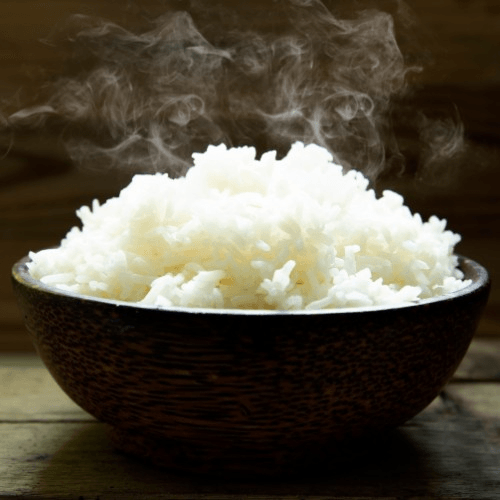 Steamed Jasmine Rice.