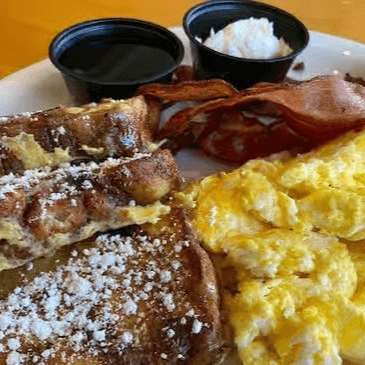 Cinnamon Roll French Toast Combo.