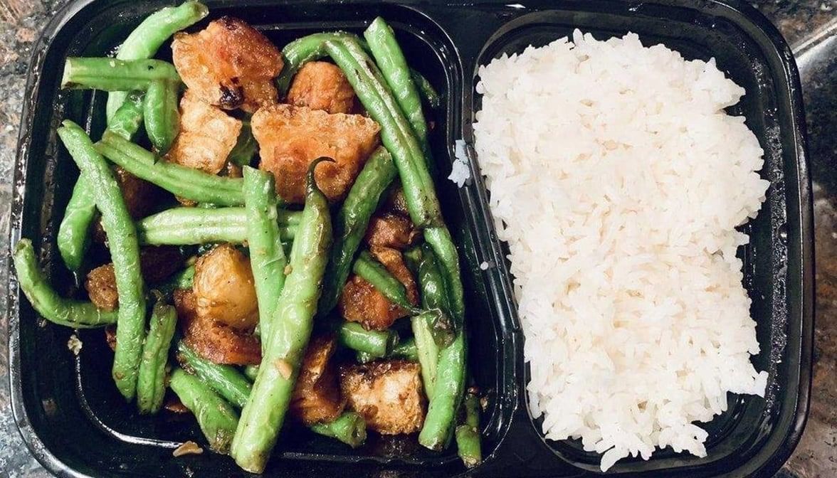 Crispy Pork Belly Bamboo Shoot.