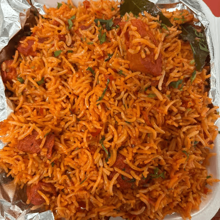 Chicken 65 Biryani.