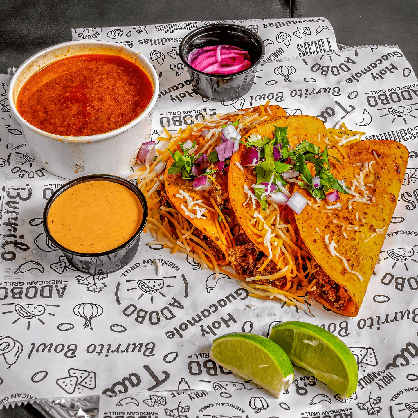 Delicious Birria Tacos: Chicken & Bold Chili Sauce
