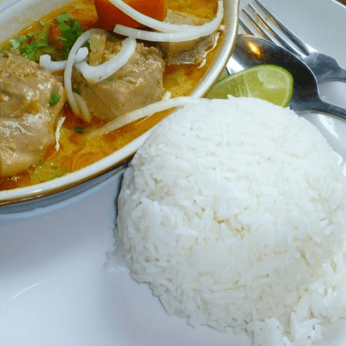 Curry Chicken with Rice.