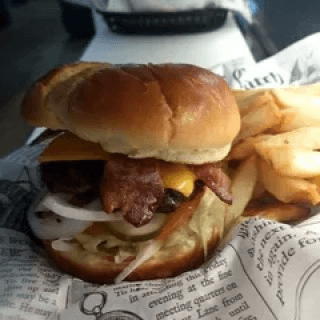 The Best Bacon Cheese Burger In Town.