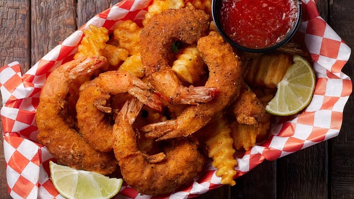 Butterfly Shrimp & Fries.