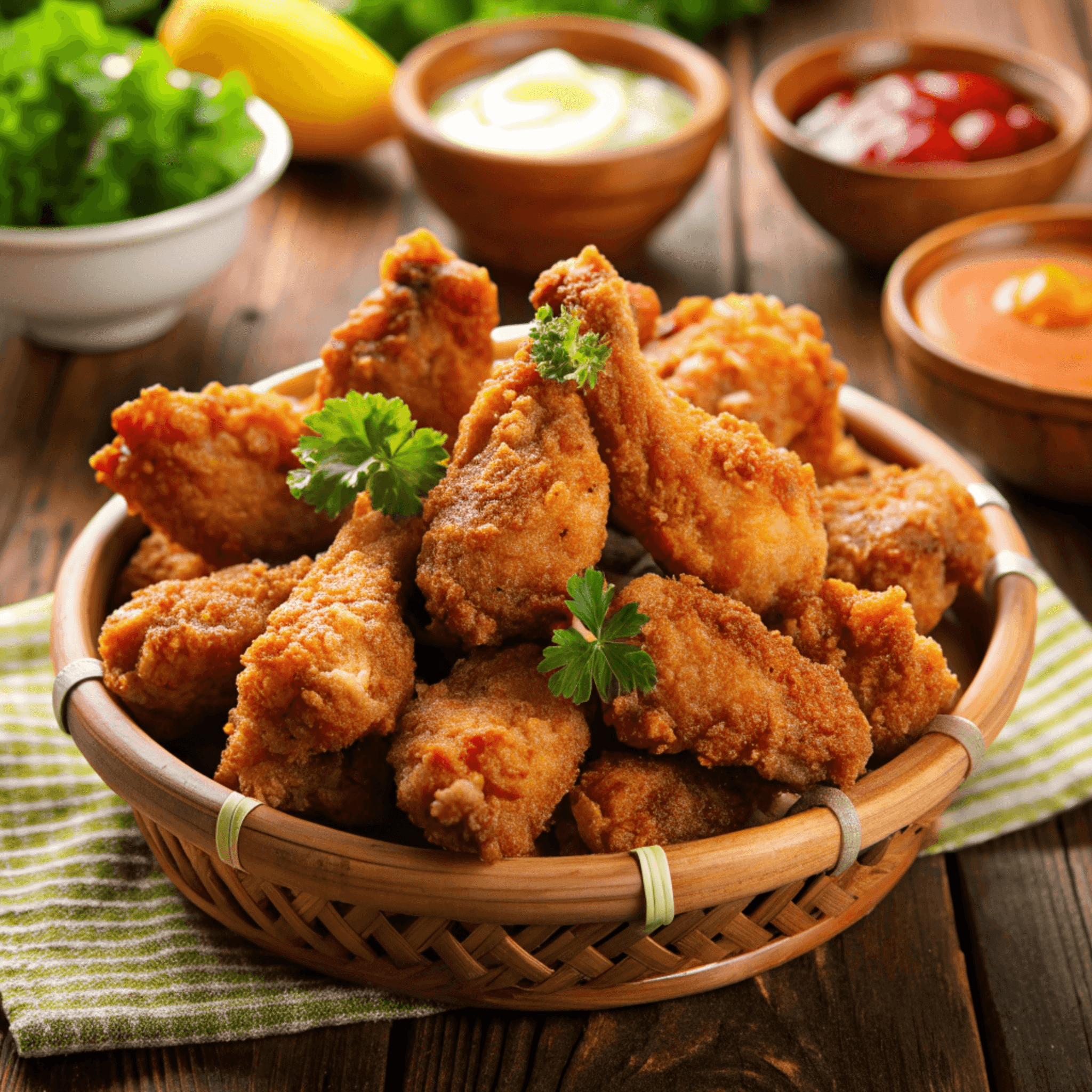 Fried Chicken Wings.