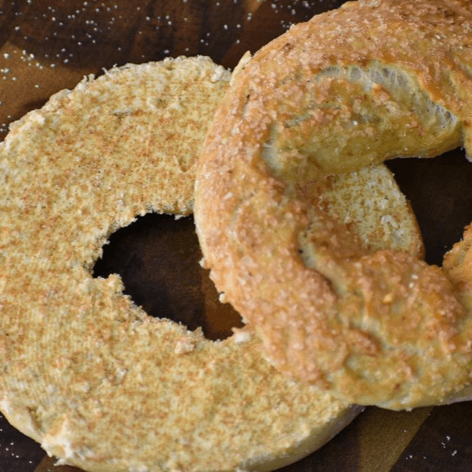 BAGEL BUTTER & CINN SUGAR.