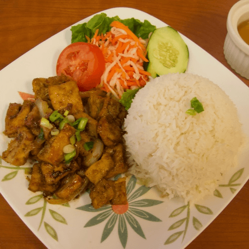 34. Rice with Lemongrass Tofu | Cơm Đậu Hủ Xào Sả.