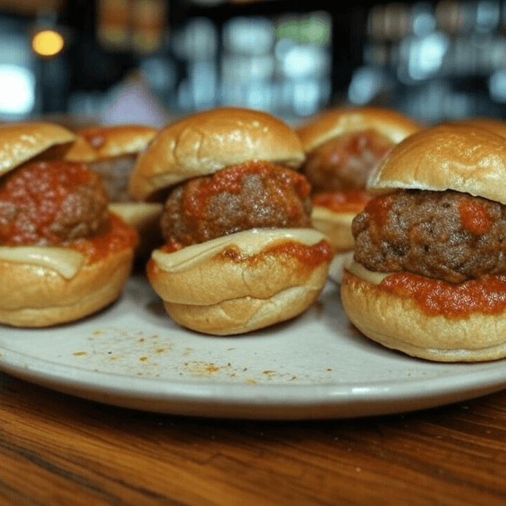 2 Meatball Sliders.