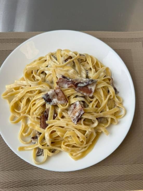 Blue Cheese & Bacon Fettuccine.