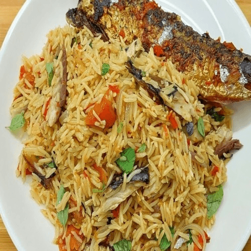 Fried Rice W/ Fish.