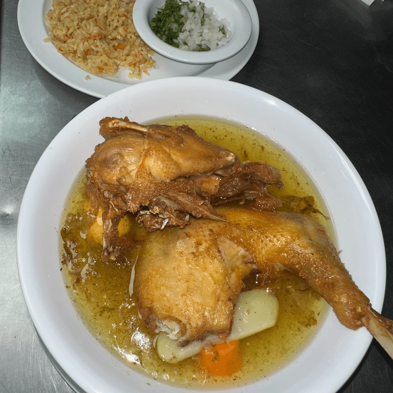 Caldo De Pollo O De Gallina (Salvadorian).