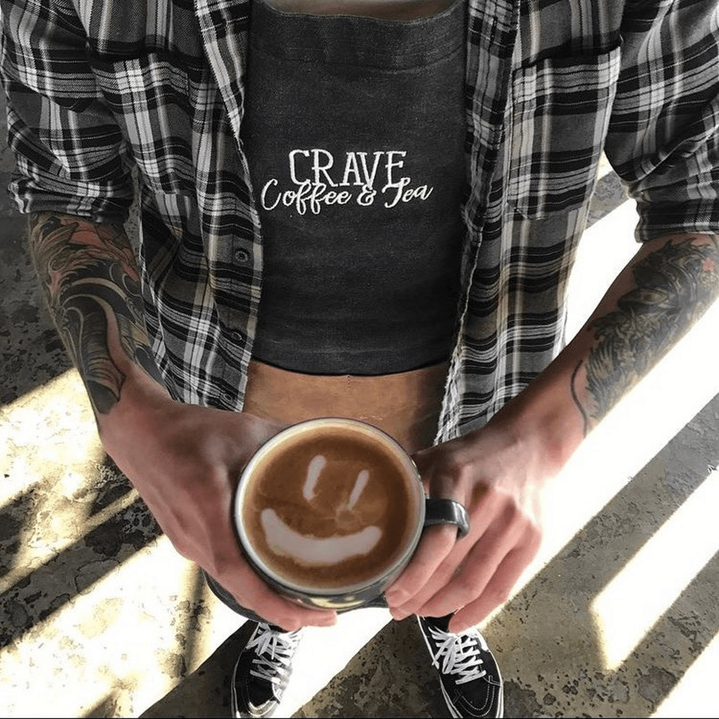Café Au Lait Top in Toffee Gingham Café Au Lait Top in Toffee Gingham